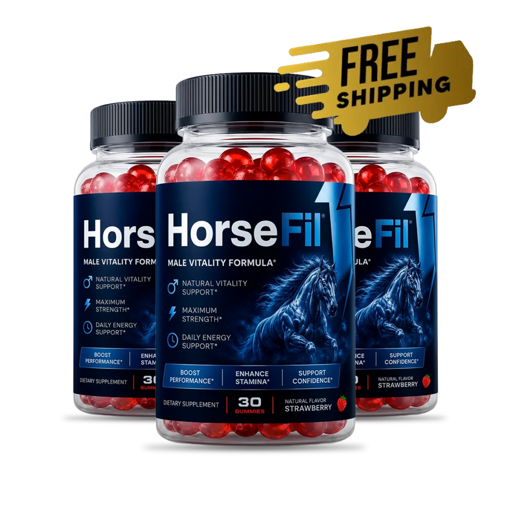 Three bottles of HorseFil gummies, 90-day supply